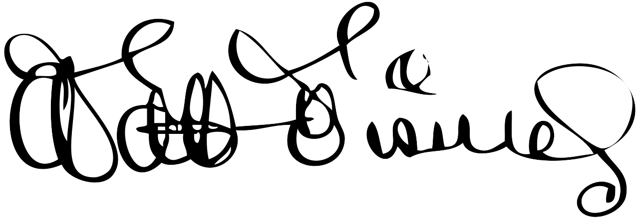 Free hand signature font